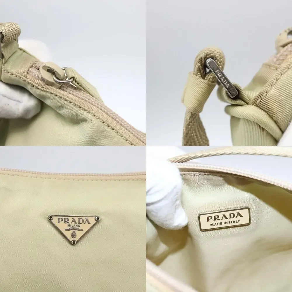 Prada Nylon Accessory Pouch Beige
